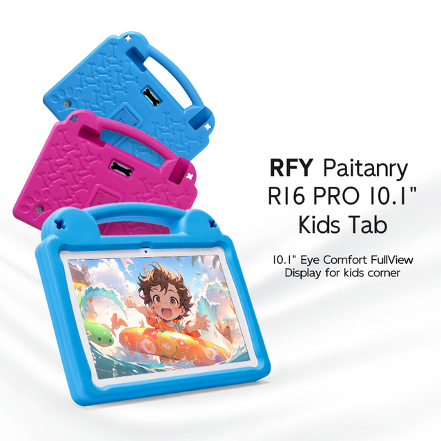 10.1inches 4GB+4GB+64GB Kids Educational Tablet With Silicon Cases With Dress for Children Learning 2026