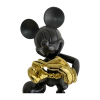 Sculpture et Statue de Mickey de coeur en résine galvanisée personnalisée populaire pour la décoration de vitrine de bureau à domicile