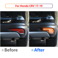 Lámpara reflectora LED, luz de parachoques trasero con señal de giro secuencial, luz trasera, lámpara de freno de parada para Honda CRV 2017-2019