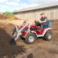 Livraison Gratuite - Tracteurs Mini Micro 18 CV à Bas Prix - Tracteur à Quatre Roues avec Chargeur et Accessoires à Vendre
