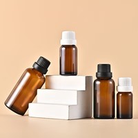 Bouteilles d'emballage d'huiles essentielles en verre personnalisées, étanches, de 5 ml à 100 ml