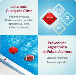 Alarma para Piscina Lifebuoy F2208 Certificada |   Dispositivo de Seguridad Flotante con Alertas por Aplicación y Control por Voz con <span class=keywords><strong>Alexa</strong></span> |   Piscinas de 2.4GHz - Product Image 5