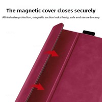 Étui de protection en cuir PU compatible avec la tablette/ordinateur portable 2-en-1 Microsoft Surface Pro 9 13 pouces, fabriqué en Chine