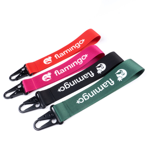 Llavero de metal personalizado con correa corta para muñeca, llavero para coche, llavero de poliéster impreso para motocicleta - Product Image 3