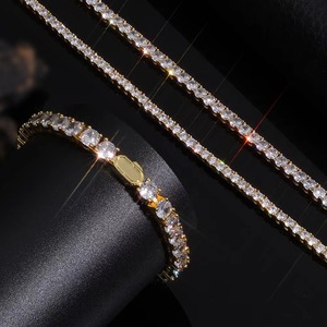 Statement Urban Streetwear Continuous Line GRA Moissanite Tennis Bracelets S925 Silver 18K Gold Plated Iced Out Wrist Ice <b>Men</b> - Product Image 4