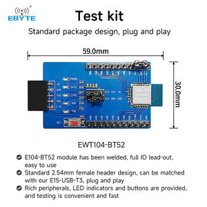 ชุดทดสอบโมดูล Ebyte EWT104-BT52 BLE Low Power BLE to Serial Port พร้อมบอร์ดพัฒนาโมดูล UART BLE - Product Image 5