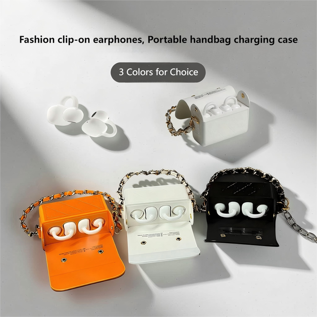 Women's Fashion Handbag-Shaped Ear-Hook Wireless Earphones with Real Time Color Display Lovely Gift Wireless Earphones Earbuds