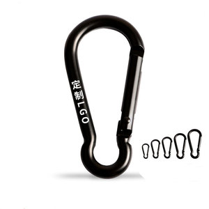 gourd shape matte black metal locking snap hook carabiner aluminum climbing carabiner hooks