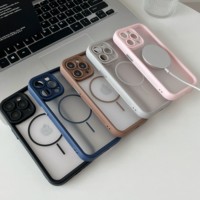 Coque arrière magnétique de haute qualité en TPU souple + PC compatible avec les étuis de téléphone portable iPhone 16 15 14 13 12 Pro Max
