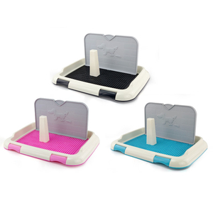 Eco-Friendly Reutilizável Puppy Pad Bandeja Portátil Indoor <span class=keywords><strong>Dog</strong></span> Litter Box Pee Baffle Training <span class=keywords><strong>Dog</strong></span> WC para gatos Material plástico - Product Image 1