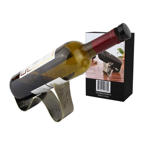 Selamat Datang Mencetak Desain Anda Rak Anggur Baja Antikarat Tempat Botol Anggur Tunggal Tampilan Rak Logam Tampilan Rak Anggur Kecil - Product Image 1