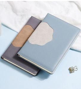 Exquisito Cuaderno de Tapa Dura de Cuero PU A5 con Logotipo Personalizado, 100 Hojas, Encuadernado Cosido, Marcapáginas de Cinta, Bloc de Notas para Minutas de Reuniones, Diario - Product Image 4