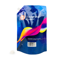 Pochette à bec verseur en aluminium imprimée sur mesure 500g 1kg, sac Mylar anti-fuite à fond plat pour poudre de toner