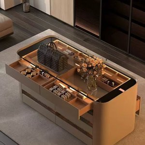 Armoire d'île minimaliste personnalisable coiffeuse pour chambre à coucher vêtements et salle de chapeau armoire à bijoux - Product Image 4