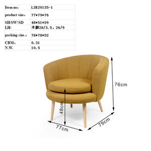 Chaises en lin et velours moderne, mobilier de salon, nouveaux tissus, <span class=keywords><strong>Design</strong></span> - Product Image 4