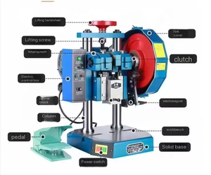 Machine de découpe semi-automatique à double colonne pour cartes PVC, avec volant d'inertie manuel et poinçonnage électrique - Product Image 4