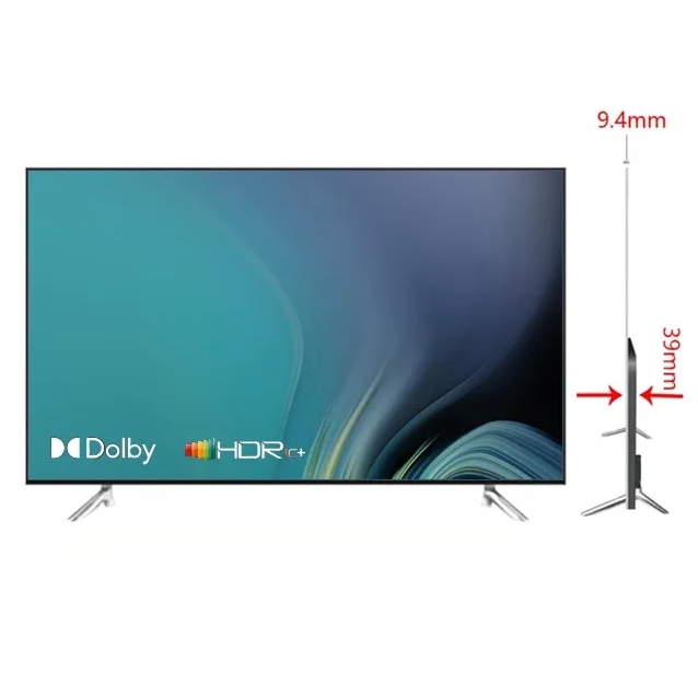 OEM Android Smart TV LCD LED Backlight 32-65 Inch 4K Ultra HD 16:9 Wide Screen Support Hotel Use HDTV Interface Black Cabinet