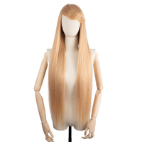 Extensions de cheveux naturels noirs et blonds, ultra-lisses, de 12 à 36 pouces, en fibre haute résistance, avec closure, qualité supérieure