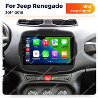MEKEDE Voiture GPS Navigation Vidéo Multimédia Stéréo Auto Support Car-play DVR BT pour Jeep Renegade 16-18 Lecteur DVD de voiture