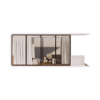 Cabine modulaire de luxe confortable, résistante aux tremblements de terre et imperméable, maisonnette préfabriquée moderne pour hôtel en plein air ou maison d'hôtes