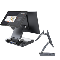 Sistema POS Todo en Uno Imachine A2 con Pantalla Táctil FHD de 15.6 Pulgadas, Pantalla Dual de 10.1 Pulgadas, 8GB DDR3, Reconocimiento Facial Opcional