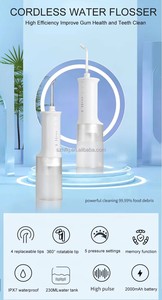 2 Irrigateurs buccaux portables professionnels sans fil <span class=keywords><strong>et</strong></span> rechargeables, brossettes à eau pour le nettoyage interdentaire - Product Image 5