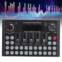 F007 mélangeur de carte son professionnel BT USB en direct pour PC, ordinateur, téléphone, DJ, Console de mixage Audio numérique