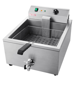 業務用ステンレス製電気フライヤー CE規格 30L大容量 シングルタンク 3KW 220-240V - Product Image 1