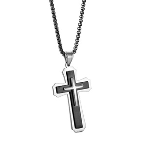 Usine de bijoux religieux uniques, fabrication sur mesure OEM, pendentif en acier inoxydable 316 pour homme, croix de Jésus-Christ en métal - Product Image 4