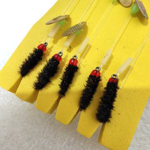 Micro-Object <span class=keywords><strong>5</strong></span> Set Fly Hook Line Appât à bouche armée Graines <span class=keywords><strong>de</strong></span> melon Paillettes Appâts à rayures blanches pour <span class=keywords><strong>la</strong></span> <span class=keywords><strong>pêche</strong></span> au bar Lacs pour le fond - Product Image 3