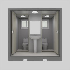 하이 퀄리티 분리형 조립식 더블 욕실 모바일 화장실 에너지 절약 친환경 샌드위치 패널 - Product Image 2