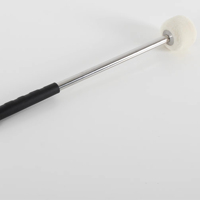 Vente en gros Longueur 36cm Laine Antidérapante Acier Inoxydable Tambour de Marche Bass Drumstick Strap Accessoires pour Instruments à Percussion
