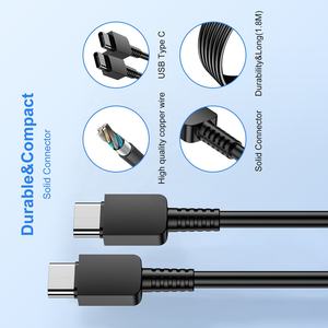 HNT 25W USB A+C เครื่องชาร์จแบบพกพา ชาร์จเร็ว พร้อมสาย Type C to C ยาว 1.8 เมตร 5A สำหรับ <span class=keywords><strong>Samsung</strong></span> Galaxy S25 S24 S23 S22/S22 Ultra - Product Image 4