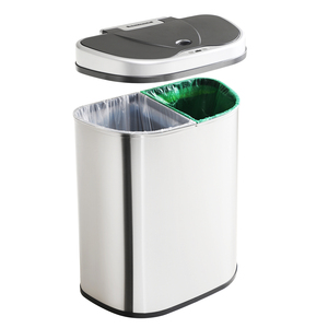 Bin Smart SONGMICS 70L Automatic Sensor Operation Stainless Steel Trash Bin Kitchen Bathroom Touchless Hotel Smart Trash Can