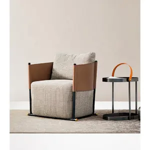 Casa móveis moderno couro designer sala de estar imola lazer solteiro cadeira e ottoman