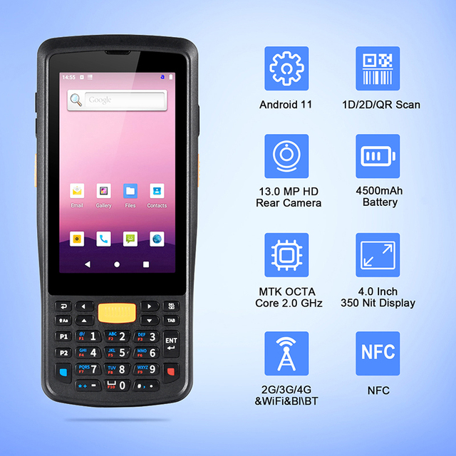 Factory Price 4.0 Inch Handheld Android 11 GMS PDA Industrial Rugged Phone Data Collector Scanner in Stock