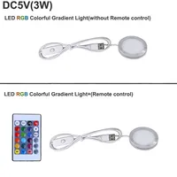 USB 5V impression 3D RGB projecteur LED ultra-mince 8mm rondelle pour armoire à vin plafonnier Installation de surface 5V Bambu lampe de laboratoire
