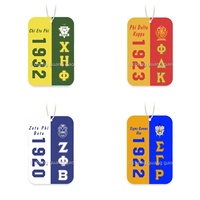 Désodorisant de voiture et sachet parfumé pour armoire, design personnalisé avec lettres grecques de sororité, vente en gros