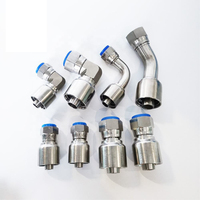 Raccord de tuyau hydraulique monobloc en acier au carbone Swagelok Parker à connexion rapide, types JIC, métrique, BSP, ORFS, femelle, mâle, à bride SAE