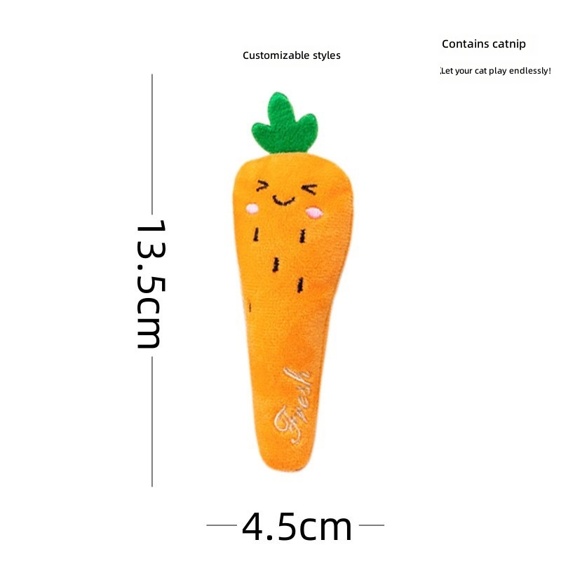 Carrot catnip doll