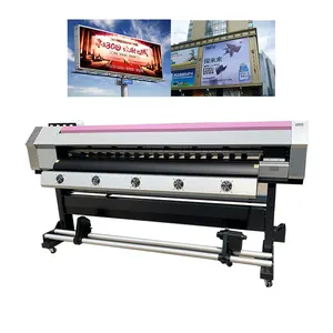 1.6M Guangzhou 64 Inches 1440Dpi Plotter Print Eco Solvent Chinese Eco Solvent Inkjet Printer Voor Flex Banner Vinyl sticker Mesh