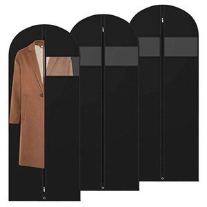 <b>Garment</b> <b>Bag</b> Covers Hanging Suit <b>Bag</b> Covers Full Zipper Washable Suit Cover With Clear Window Clothes <b>Travel</b> <b>Bags</b> for Dresses - Product Image 1