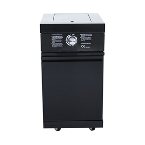 户外烧烤派对用1个燃烧器独立式燃气烧烤烤架黑色钛不锈钢粉末涂层饰面 - Product Image 2