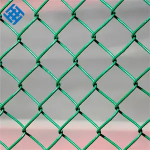 100ft Galvanized Diamond Fence 8ft 6ft Cyclone Wire Mesh PVC Coated Vinyl Chain Link Fence Roll For Security Application