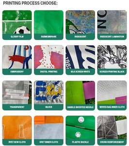 Sac fourre-tout pliable en PP tissé, écologique, avec longues poignées, design personnalisé avec lettres, réutilisable, grande capacité pour le shopping, les voyages et l'usage quotidien - Product Image 4