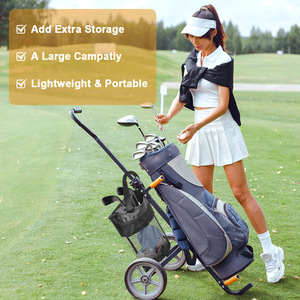 Golf Cart Storage Net Bag Mesh Drawstring Hanging Organizer For Golf Trolley Multi Functional Adult Use Solid Color - Product Image 3