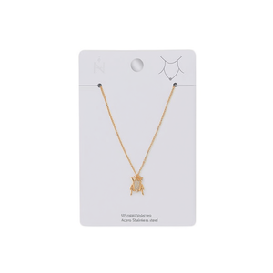 Collana con Ciondolo a Forma di Ragno Ziir in Acciaio Inossidabile Placcato Oro, Design Insetto Carino, Collane Energetiche Unisex, Regalo - Product Image 1