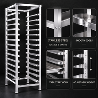 Support de rangement ouvert en acier inoxydable sur mesure pour casseroles et plateaux, idéal pour les cuisines d'usines alimentaires - Vente en gros directe fabricant