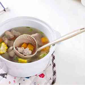 ช้อนซุปฟางข้าวสาลี 2 in 1 ด้ามยาวน่ารัก พร้อมที่กรอง ขายส่ง อุปกรณ์ครัว ช้อนตักโจ๊ก - Product Image 6