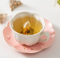 Teh Daun Rempah Aroma Bunga - Campuran Serai & Mint Rendah Kafein, Teh Herbal Menenangkan dengan Melati Osmanthus untuk Penggunaan di Rumah
